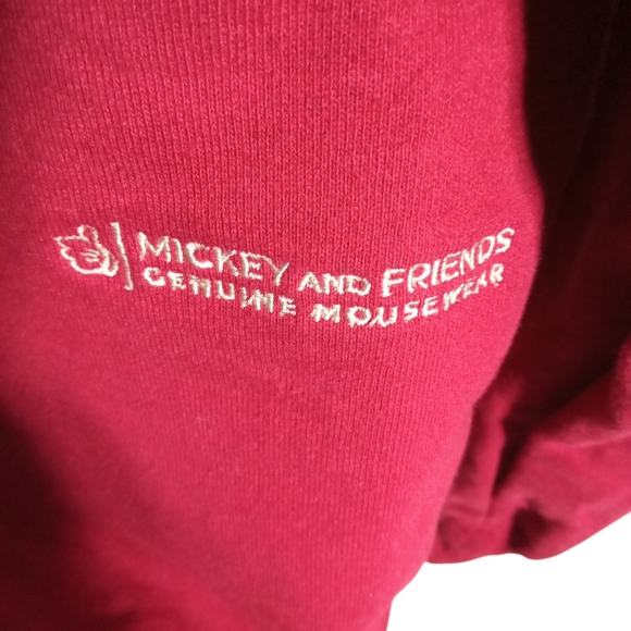 Disneyland Mickey Mouse Red Pullover Hoodie Sweatshirt Unisex Size Small - Picture 7 of 7
